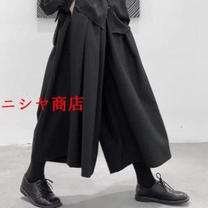 袴パンツ メンズ ワイドパンツ ハカマパンツ ...の詳細画像3