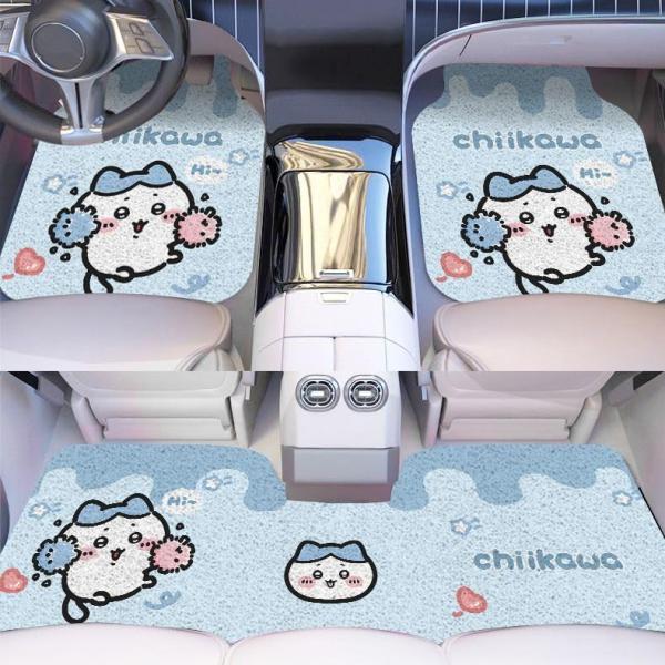 ちいかわ 車用マット ハチワレ うさぎ カーマット 車のフロアマット 車用マット カーマット  フロ...