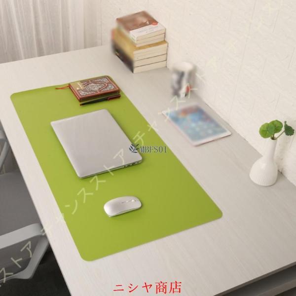 両面両色 特大 デスクマット リバーシブル PUレザー デスクパッド おしゃれ マウスパッド 大型 ...