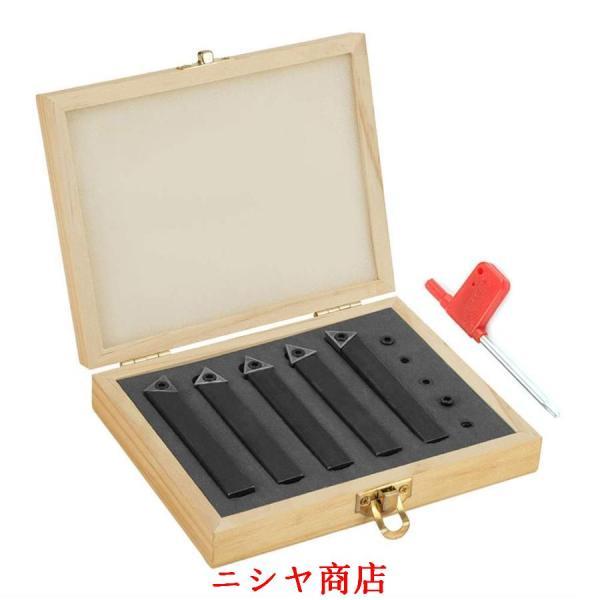 旋削工具 5PCS 超硬インサート旋削チップ 超硬合金 多機能ソリッド レンチ旋盤 CNC用 ねじ切...