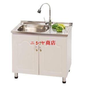 流し台 屋外用 簡易流し台 ステンレス製 収納棚 キッチン 蛇口付き 錆びにくい シンクが深い ガーデンシンク アウトドア用 業務用 シンク コンパクト 工具不要