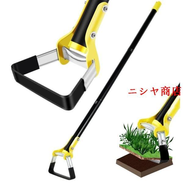 草削り ピーラー 立ったまま ガーデニング グッツ 雑草抜き鍬 畑の除草ピー 伸縮 除草作業 ガーデ...