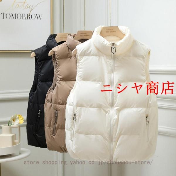 ライトダウン インナーダウン ベスト アウター 上着 ダウンベスト レディース 大人 軽量 暖かい ...