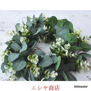グリーンリース ナチュラルリース 造花 壁掛け...の詳細画像1