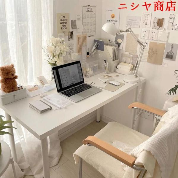 パソコンデスク デスク オフィス 机 PCデスク テレワーク 幅80/100/120cm ホワイト/...