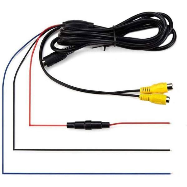 車載モニター専用配線 Mini DIN 6PIN端子 RCA端子2個搭載 映像入力2チャンネル 電源...