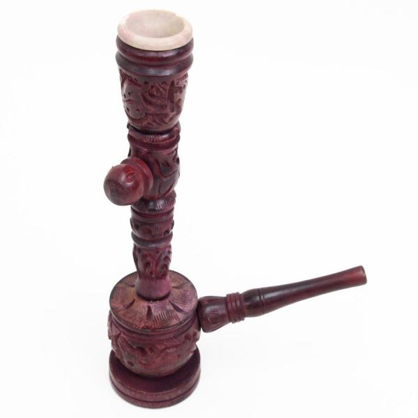 分解可能 インド製 ウッドパイプ チラム Wood Hand Pipe 喫煙パイプ パイポ キセル ...