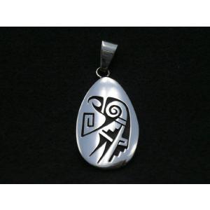 美品 HOPI ホピ族 ミッチェルソッキーマ ベアパウ オーバレイ ペンダント Mitchell Sockyma ホピ族 リング オーバーレイ ミッチェルソックワイマ