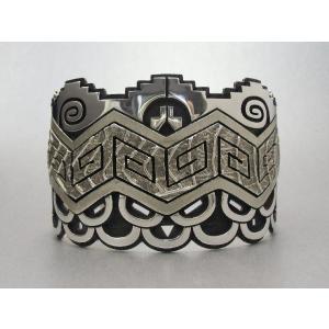 クレンドンピート　バングル　ナバホ　CLENDON PETE　ブレスレット Clendon Pete ナバホ族 バングル ワイド45.5mm クレンドンピート