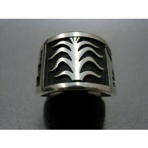 Troy Laner ナバホ族 リング スタンプワーク トロイラナー