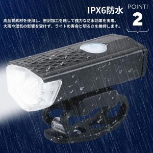 自転車ライト USB 充電 自転車 ライト 給...の詳細画像2