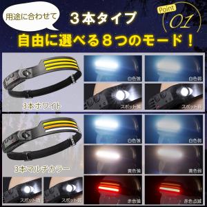 ヘッドライト 充電式 led 軽量 防水 US...の詳細画像4