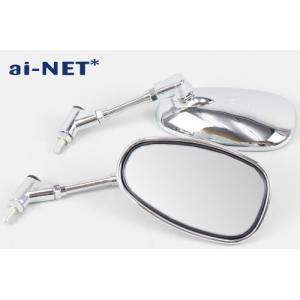 廃番 6ヶ月保証付 ミラー クレアスクーピー オーバルショートステーミラー 左右セット 8mm 正ねじ aiNET製