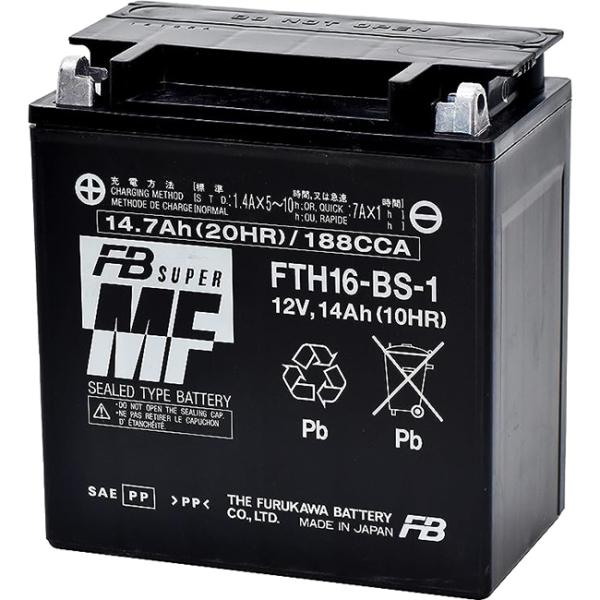 古河バッテリー (古河電池) シールド型 バイク用バッテリー FTH16-BS-1