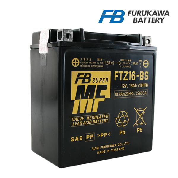 古河バッテリー (古河電池) シールド型 バイク用バッテリー FTZ16-BS ゼファー1100 Z...
