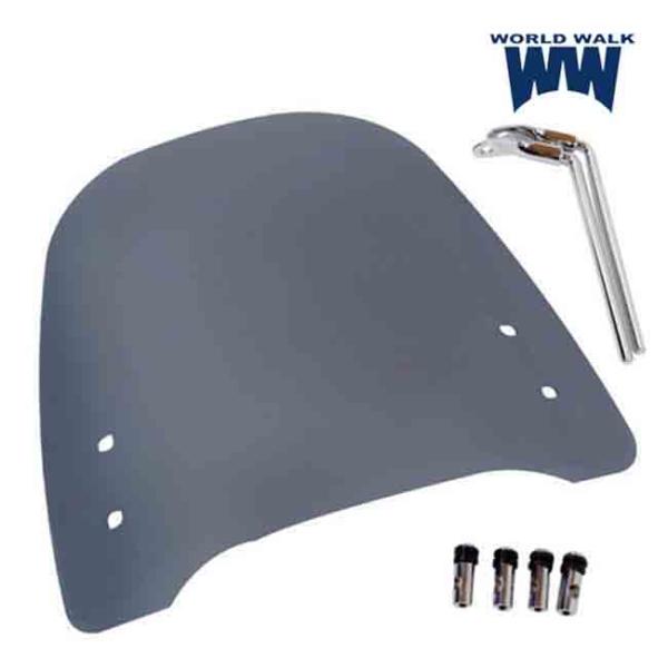 WW製/ワールドウォーク 原付用 汎用スクリーン スモーク WS-04GS カスタムパーツ 通勤 通...