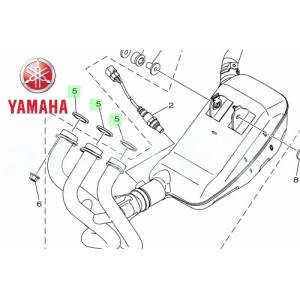 YAMAHA ヤマハ 純正品 MT-09 TRACER(トレーサー)ABS ガスケットエキゾーストパイプ マフラーガスケット