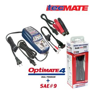 送料無料 tecMATE バッテリーチャージャー OPTIMATE4 Dual オプティメイト4 デ...