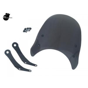 在庫有 ワールドウォーク製 ネオクラシックメーターバイザー WS-18M スモーク 汎用品 風防 防寒 スクリーン ウインドシールド