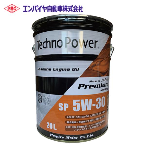 エンジンオイル 送料無料 Techno Power テクノパワー 5W-30 SP TP-SP5W3...