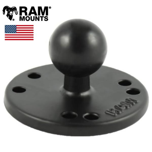 RAMOUNTS（ラムマウント) 2.5インチ ラウンドベース 1インチボール RAM-B-202U...