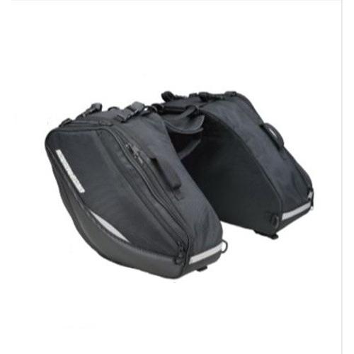 送料無料 ラフ＆ロード テールフィンサイドバッグワイド RR9115 ブラック 容量38L