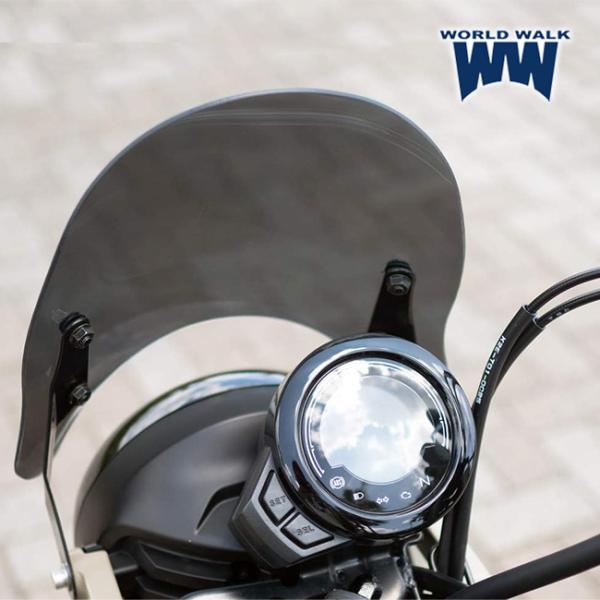 在庫有 WW製/ワールドウォーク CT125 ハンターカブ用 メーターバイザー スモーク ws-34...