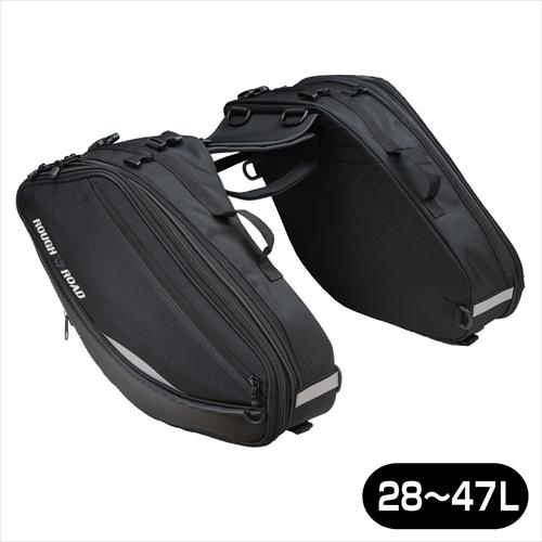 送料無料 ラフ&amp;ロード RR9116 バリアブルテールフィンサイドバッグ ブラック