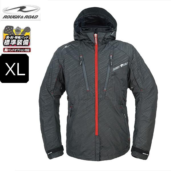 ラフ＆ロード RR7245 ラフパーカー スラッシュブラックxレッド XL 送料無料