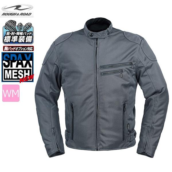 WMサイズ ラフ&amp;ロード RR7313 ライディングZIPメッシュジャケット ガンメタ