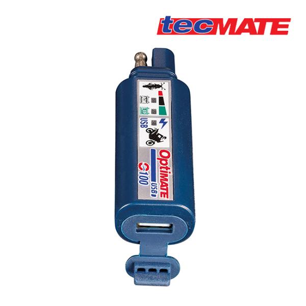 テックメイト OptiMate O-100v3 スマート2400mA USB充電器 SAE2ピン ス...