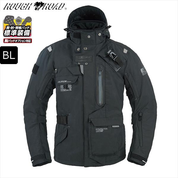 送料無料 ブラック/BL ラフ&amp;ロード RR7252　ウォーターシールドコマンドジャケット