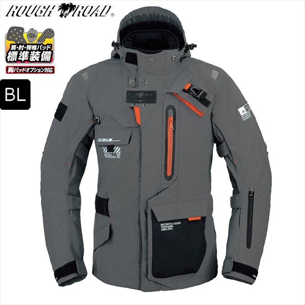 送料無料 グレー/BL ラフ&amp;ロード RR7252　ウォーターシールドコマンドジャケット