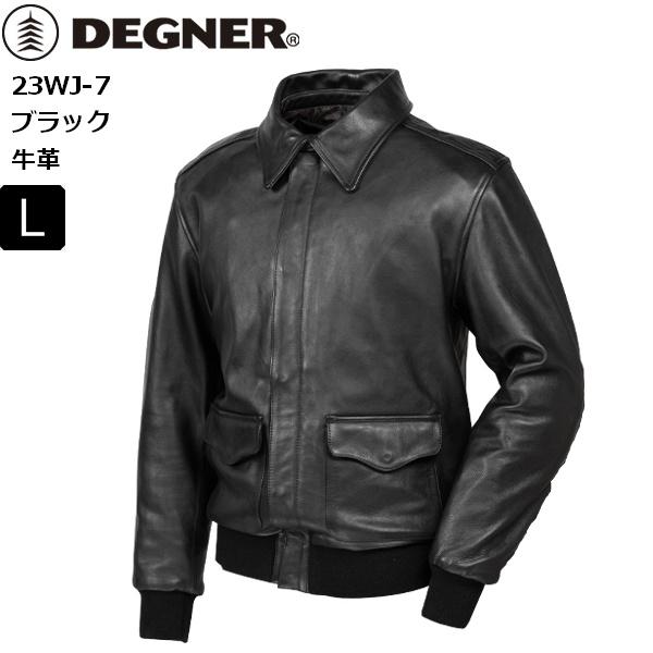 秋春 送料無料 ブラック/L デグナー/DEGNER 23WJ-7 レザーA-2ジャケット メンズ
