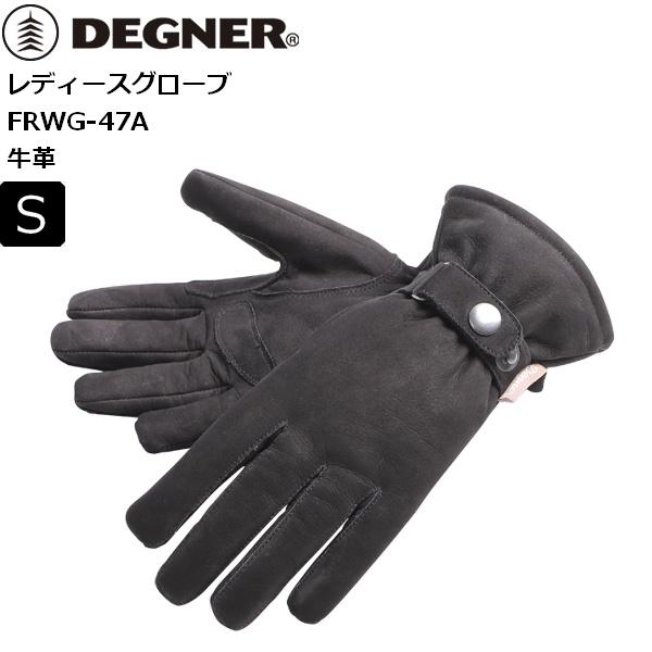 ブラック/S デグナー/DEGNER FRWG-47A レディース レザーグローブ