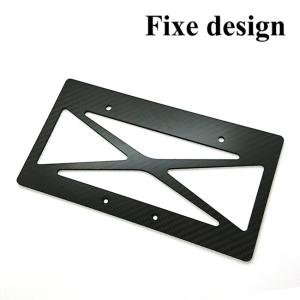 6月中旬入荷予定 送料無料 Fixe design CFRP ライセンスプレートベース クロス FDLP101 License Plate Base ドライカーボン セミグロス仕上 125cc以上｜horidashi