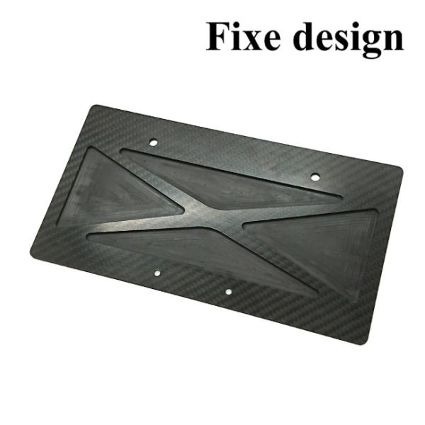 Fixe design CFRP ライセンスプレートベース クロス バックサイドポケット FDLP2...