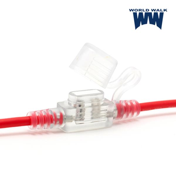 在庫有 ミニ平型ヒューズホルダー IFH-006-12R-30 クリアカラーラバー製 防滴キャップ付...