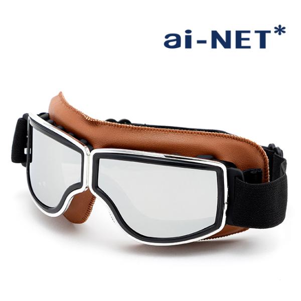 在庫有 送料無料 ヘルメットゴーグル オーバーグラスゴーグル ブラウンミラーク 紫外線カット 飛散防...