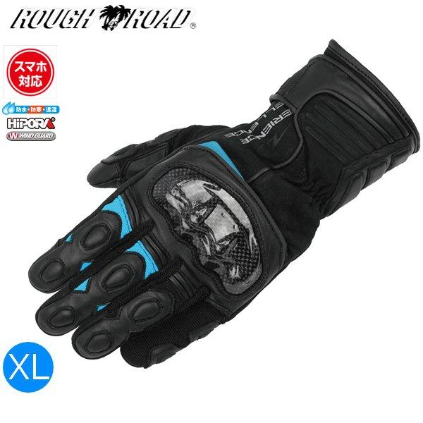 ブラック×ブルー/XLサイズ ラフ&amp;ロード RR8658 プロテクションツアラーウインターグローブ