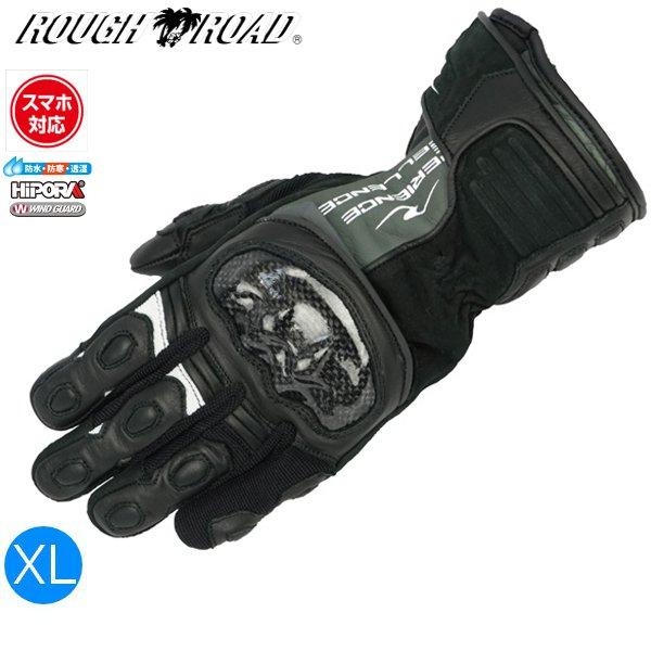 ブラック×ホワイト XLサイズ ラフ&amp;ロード RR8658 プロテクションツアラーウインターグローブ