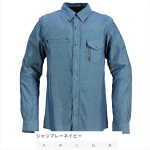 秋春 M/シャンブレーネイビー 送料無料 ラフ...の詳細画像1