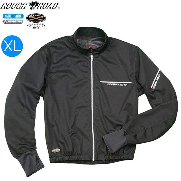 ラフ&amp;ロード RR7987　ウインドガードスリムインナージャケット ブラック XLサイズ 防風