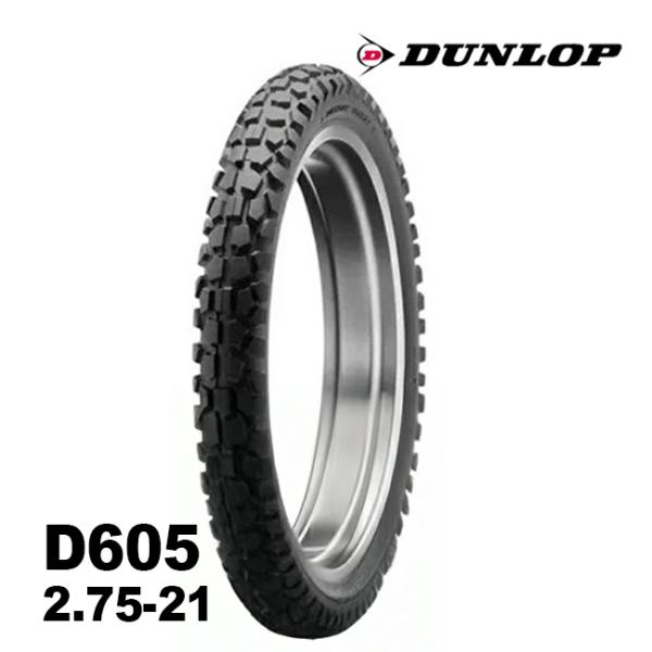 在庫有 DUNLOP ダンロップ 正規品 2.75-21 D605 45P WT フロントタイヤ チ...