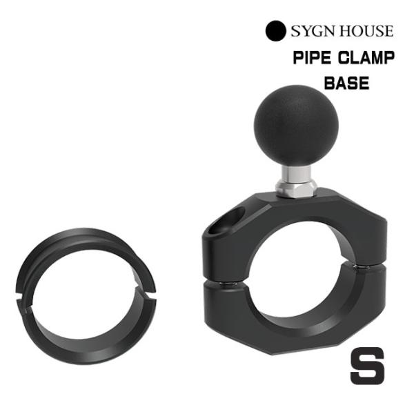 サインハウス マウントシステム セカンド パイプクランプベースS size ブラック (22.2mm...