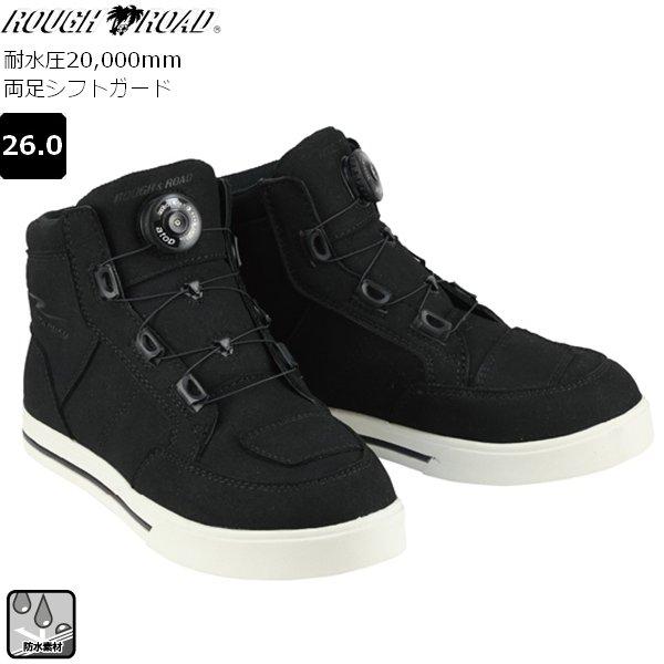 送料無料 ラフ&amp;ロード RR6303 ウォータープルーフダイヤルシューズ BLACK 26cm