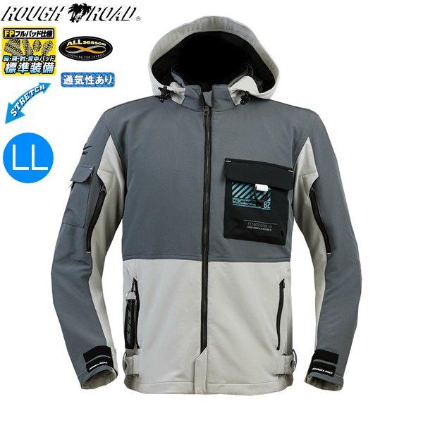 送無 ラフ&amp;ロード RR7254 エアスルーソフトシェルストレッチパーカーFP GYxSV/LL