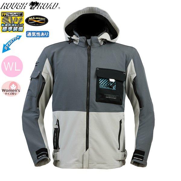 送無 ラフ&amp;ロード RR7254 エアスルーソフトシェルストレッチパーカーFP GYxSV/WL