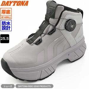 11月上旬入荷予定 25.5cm GRY 送料無料 デイトナ(Daytona) ライディングシューズ 厚底 T-WP DS-505 66595