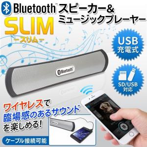 充電式 Bluetooth スピーカー & ミュージックプレーヤ　Bluetoothスピーカースリム  ホスマ 〓 スピーカー & ミュージックプレーヤー スリム｜horidashiichiba